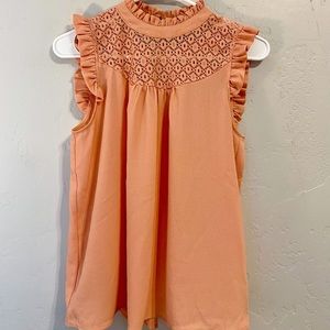 Lily White salmon lace tank